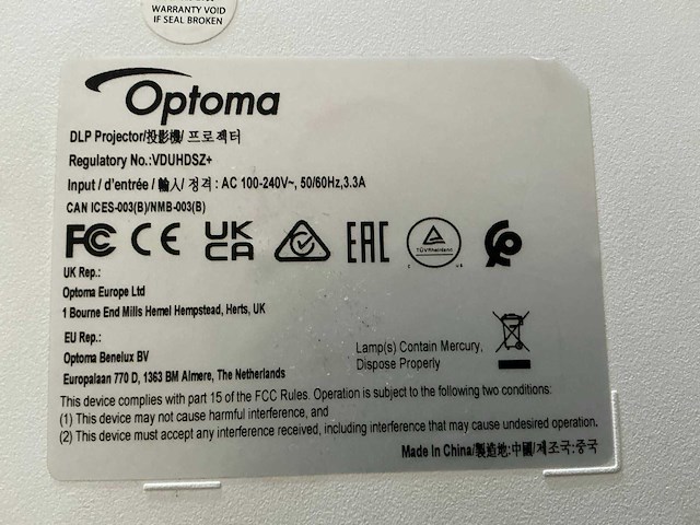 Optoma dlp beamers & projectie - afbeelding 5 van  13