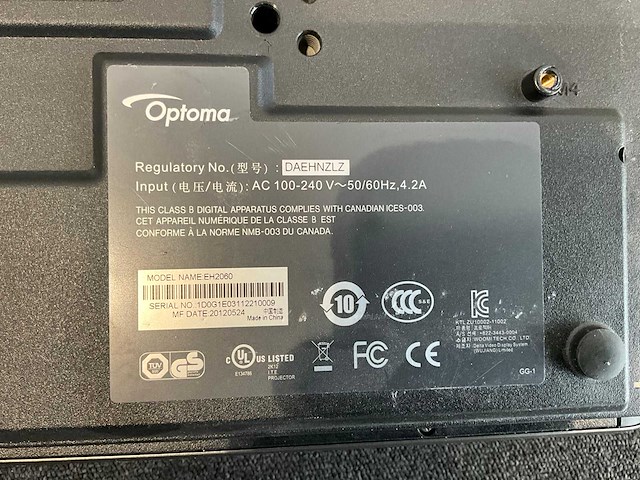 Optoma eh2060 beamer - afbeelding 3 van  3
