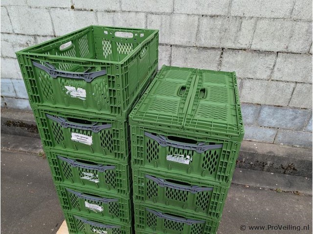 Opvouwbare kratten - aantal 10 stuks - afbeelding 4 van  5