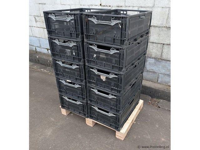 Opvouwbare kratten - aantal 10 stuks - afbeelding 1 van  3