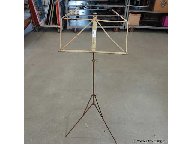 Opvouwbare messing/koperen muziekstandaard - afbeelding 2 van  5