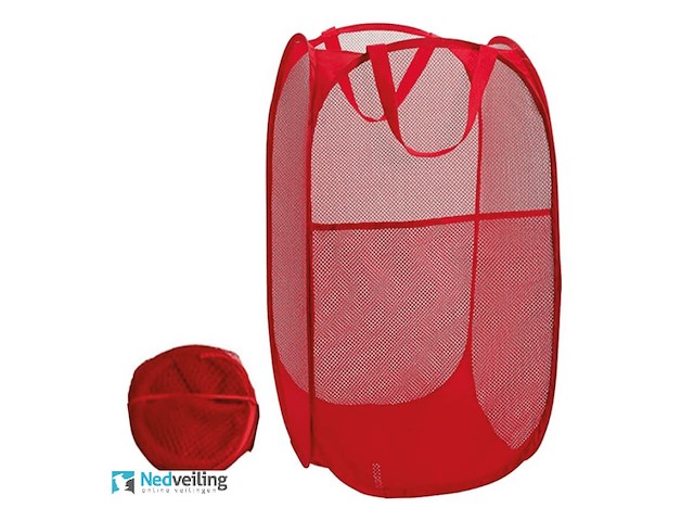 Opvouwbare wasmand 40 x 40 x 70 cm / opgevouwen 22x 22 cm (doos q2) - afbeelding 2 van  3