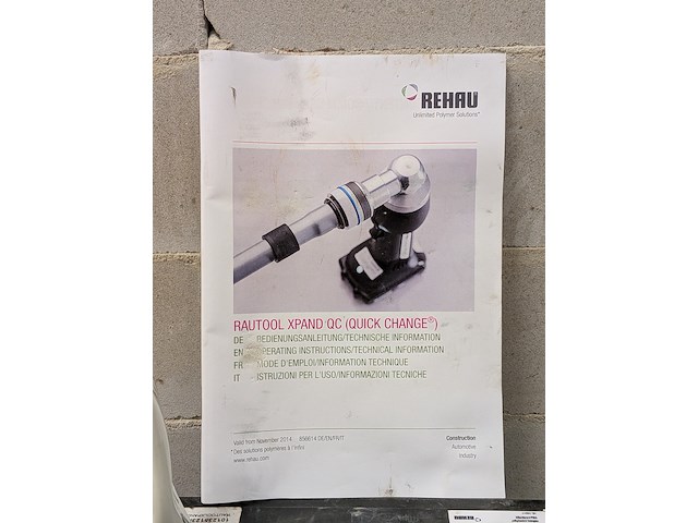 Opwijdkop t.b.v. persopwijkmachine, rehau, 3521 - afbeelding 10 van  11