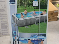 Opzet zwembad met stalen frame bestway power steel, afm. 404cm x 201 cm x 100 cm. - afbeelding 2 van  4