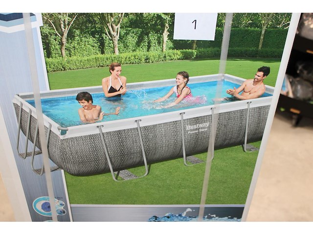 Opzet zwembad met stalen frame bestway power steel, afm. 404cm x 201 cm x 100 cm. - afbeelding 4 van  4