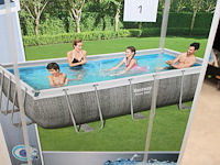 Opzet zwembad met stalen frame bestway power steel, afm. 404cm x 201 cm x 100 cm. - afbeelding 4 van  4