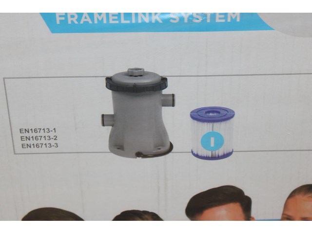 Opzet zwembad met stalen frame bestway steel pro, afm. 400cm x 211cm x 81 cm, incl. filterpomp. - afbeelding 3 van  3