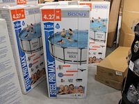 Opzet zwembad met stalen frame bestway steel pro max, doorsnede 427 cm, hoogte 122 cm, incl. pomp en trap e... - afbeelding 1 van  3
