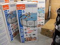 Opzet zwembad met stalen frame bestway steel pro max, doorsnede 427 cm, hoogte 122 cm, incl. pomp en trap e... - afbeelding 1 van  3