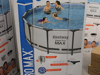 Opzet zwembad met stalen frame bestway steel pro max, doorsnede 427 cm, hoogte 122 cm, incl. pomp en trap e... - afbeelding 2 van  3