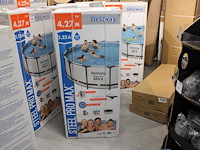Opzet zwembad met stalen frame bestway steel pro max, doorsnede 427 cm, hoogte 122 cm, incl. pomp en trap e... - afbeelding 1 van  3