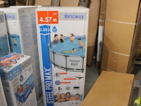 Opzet zwembad met stalen frame bestway steel pro max, doorsnede 457 cm, hoogte 122cm. - afbeelding 1 van  3
