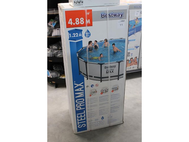 Opzet zwembad met stalen frame bestway steel pro max, doorsnede 488 cm, hoogte 122cm, incl. pomp en trap en... - afbeelding 2 van  3