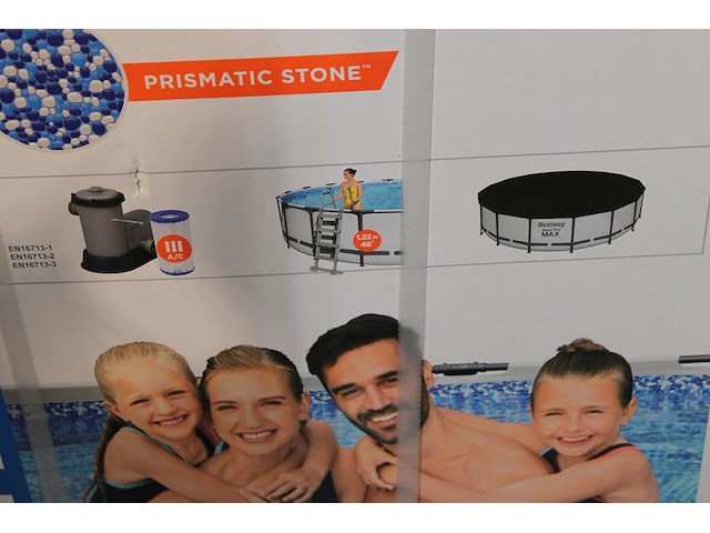 Opzet zwembad met stalen frame bestway steel pro max, doorsnede 488cm, hoogte 122cm, incl. pomp en trap en ... - afbeelding 3 van  3