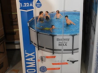 Opzet zwembad met stalen frame bestway steel pro max, doorsnede 488cm, hoogte 122cm, incl. pomp en trap en ... - afbeelding 2 van  3
