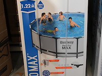 Opzet zwembad met stalen frame bestway steel pro max, doorsnede 488cm, hoogte 122cm, incl. pomp en trap en ... - afbeelding 2 van  3