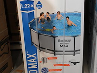 Opzet zwembad met stalen frame bestway steel pro max, doorsnede 488cm, hoogte 122cm, incl. pomp en trap en ... - afbeelding 2 van  3