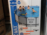 Opzet zwembad met stalen frame bestway steel pro max, doorsnede 488cm, hoogte 122cm, incl. pomp en trap en ... - afbeelding 2 van  3