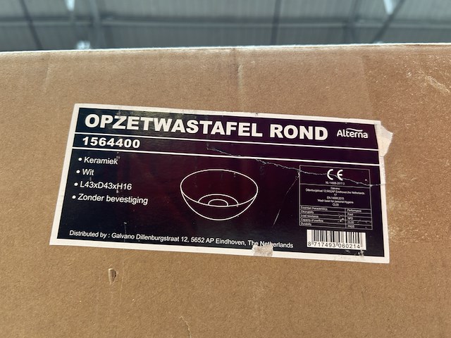 Opzetwastafel rond 43x43x16 cm alterna - afbeelding 2 van  3