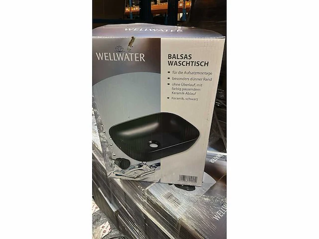 Opzetwastafel wellwater, waskom, zwart - afbeelding 3 van  3