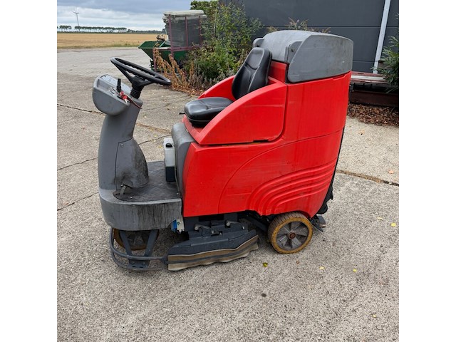 Opzit schrob- zuigmachine, hako, hakomatic b750 r, rood/grijs - afbeelding 1 van  7
