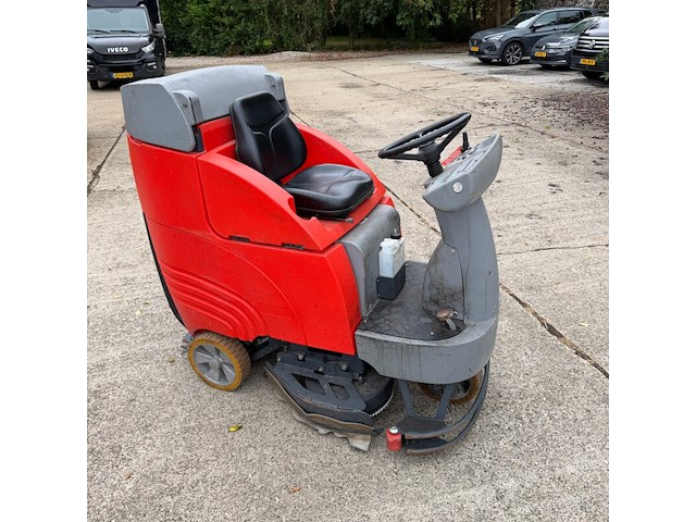 Opzit schrob- zuigmachine, hako, hakomatic b750 r, rood/grijs - afbeelding 2 van  7
