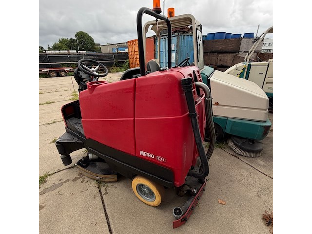 Opzit schrob- zuigmachine, rcm, metro 1102 n, rood/zwart - afbeelding 3 van  9
