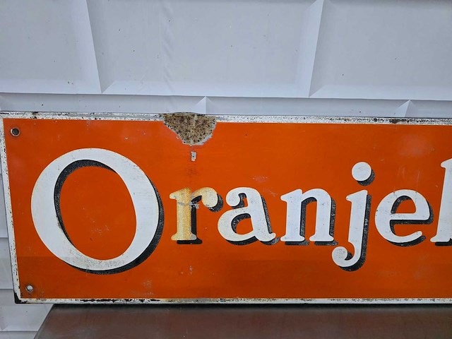 Oranje boom bier - vintage reclamebord - afbeelding 3 van  5