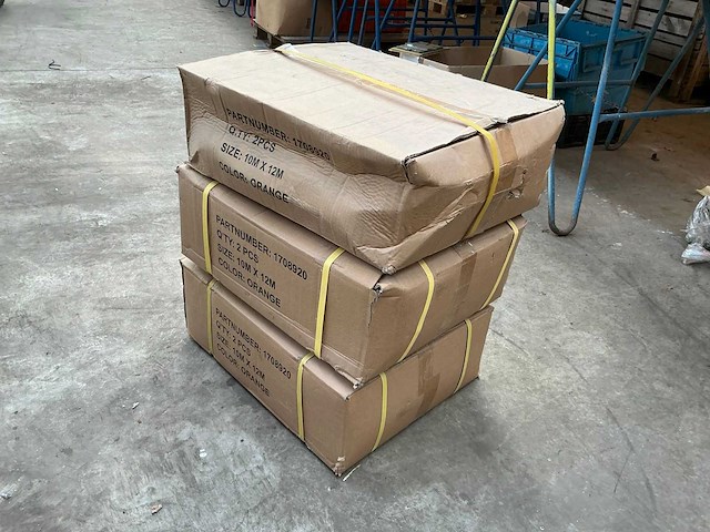 Oranje dekzeil 10x12m (6x) - afbeelding 1 van  1