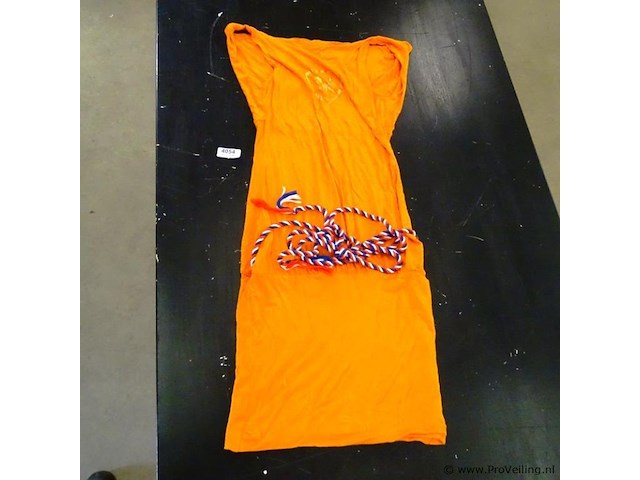 Oranje jurk m - afbeelding 2 van  3