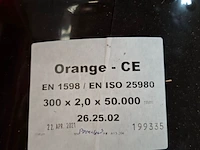 Oranje laslamellen/lasgordijn 300x2x50000mm - afbeelding 4 van  4