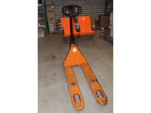 Oranje palletwagen allifter max 2500 kg. - afbeelding 2 van  2