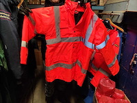 Oranje werkjas met reflectie strepen maat l - afbeelding 1 van  3