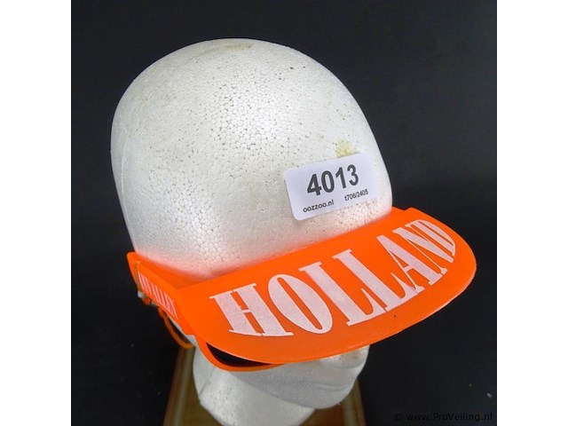 Oranje zonnebril met klep - afbeelding 2 van  3