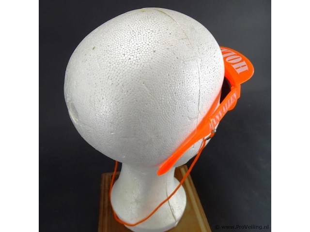 Oranje zonnebril met klep - afbeelding 3 van  3