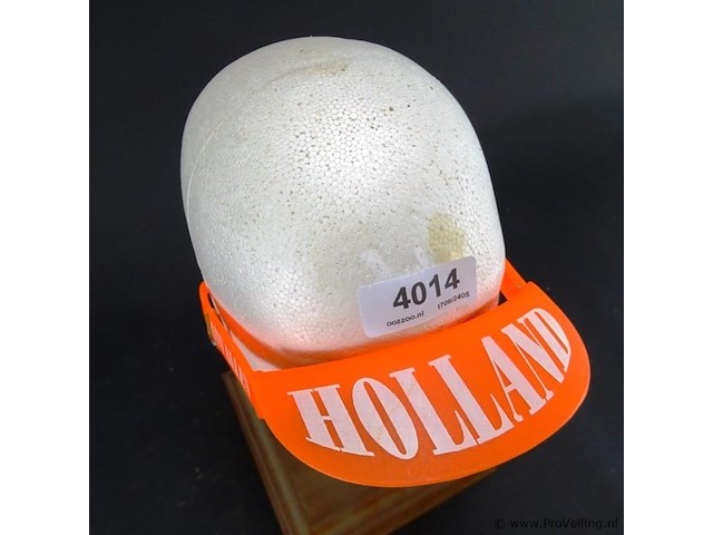 Oranje zonnebril met klep - afbeelding 2 van  3