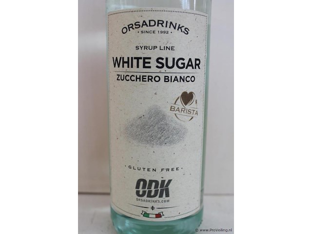Orasdrinks white sugar zucchero bianco - 75 cl - winkelverkoopprijs € 8.95 - afbeelding 2 van  3