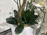 Orchideeën kunstboom met pot - afbeelding 11 van  12