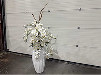 Orchideeën kunstboom met pot - afbeelding 5 van  12