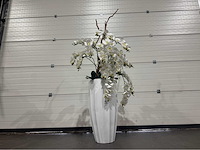 Orchideeën kunstboom met pot - afbeelding 6 van  12