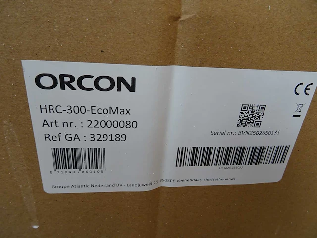 Orcon - hrc-300 ecomax - warmteterugwinunit - afbeelding 7 van  7