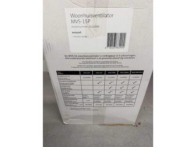 Orcon - mvs-15rh co2b - 21140010 - woonhuisventilator met randaarde en co2 bedieningssensor - afbeelding 2 van  2