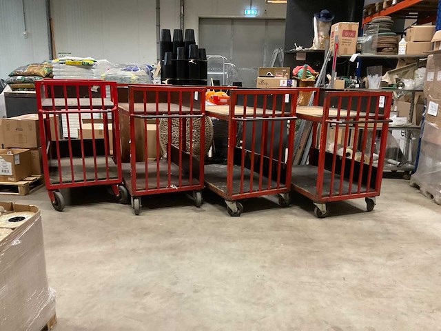 Orderpickkar/winkelwagen (4x) - afbeelding 1 van  9