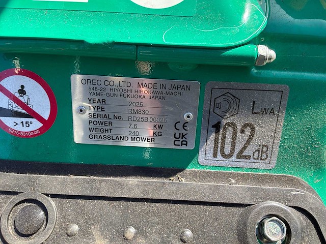 Orec rm830 ruw terrein maaier - afbeelding 5 van  11