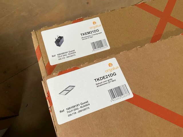 Orgalux clean carol afvalemmer met 2 handgrepen en deksel 21l - afbeelding 2 van  6