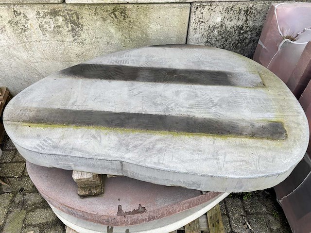 Organische tegels beton - 80 x 120 cm (5x) - afbeelding 5 van  7