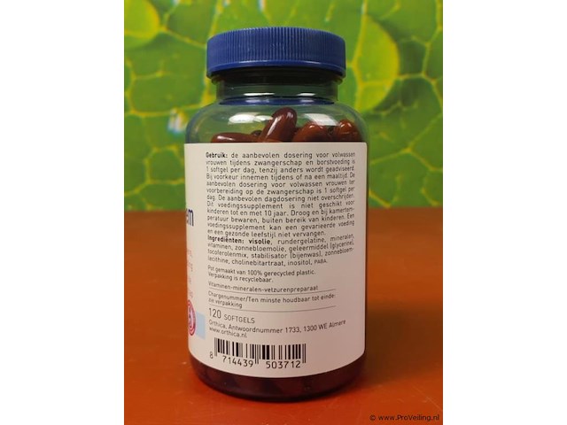 Orhtica multivitamine multi prena fem - 4 potjes á 120 softgels - afbeelding 3 van  4