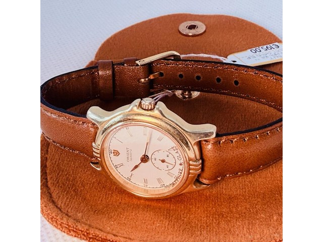 Orient sapphire 22kt gold electroplated dameshorloge - afbeelding 2 van  5