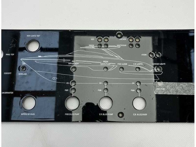Original riva rivale 56 bilge pump and navigation light control panel black - 387196 - afbeelding 3 van  4