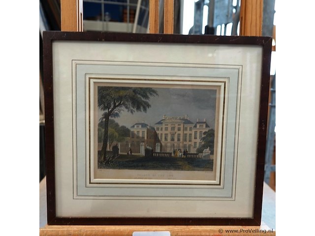 Originele 19de eeuwse staalgravure. paleis het loo - afbeelding 2 van  5